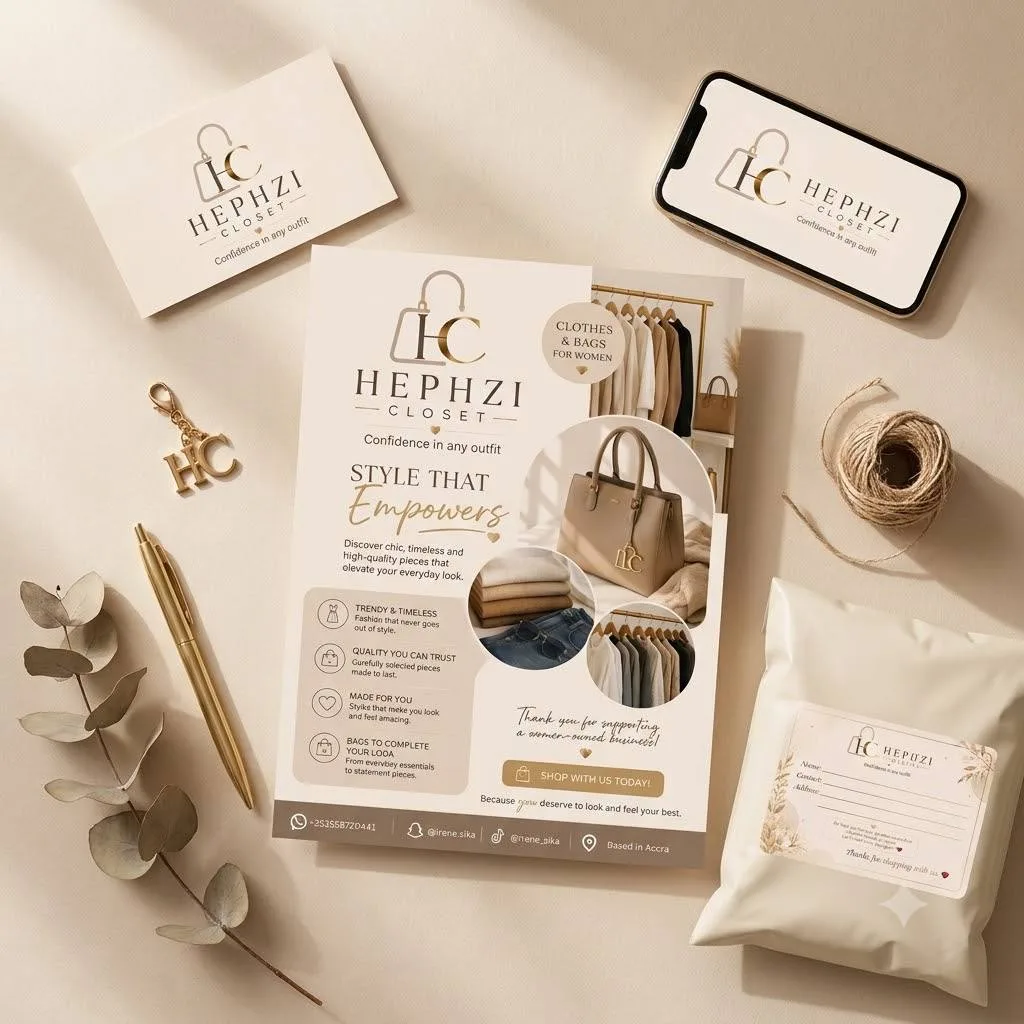 Hephzi Closet – fashion brand identity by Theios Creative
